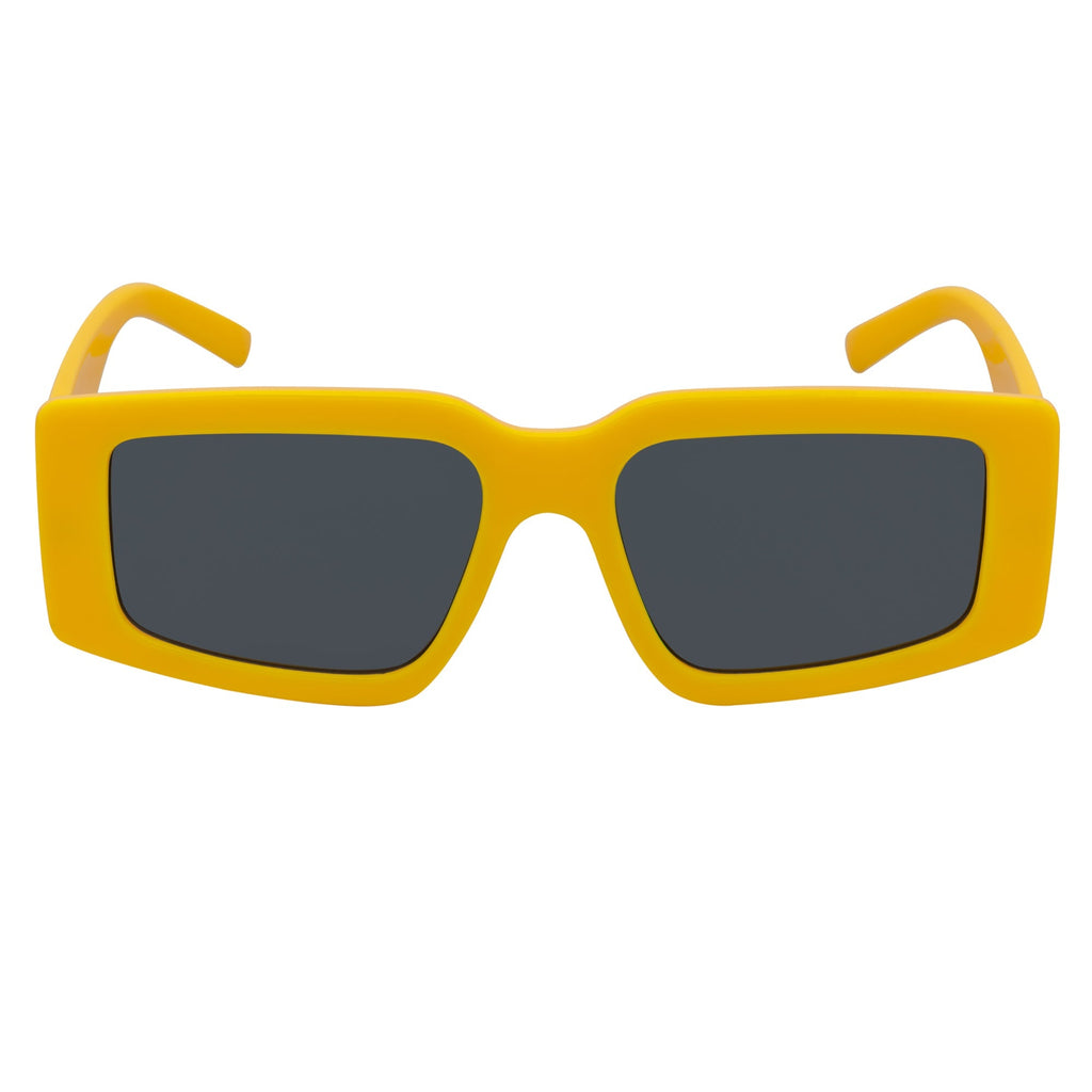 NOVA - Thick Rectangle Sunglasses Yellow Smoke
